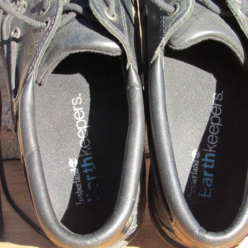 Timberland Authentic 3-Eye Lug Handsewn Boat Shoes in black